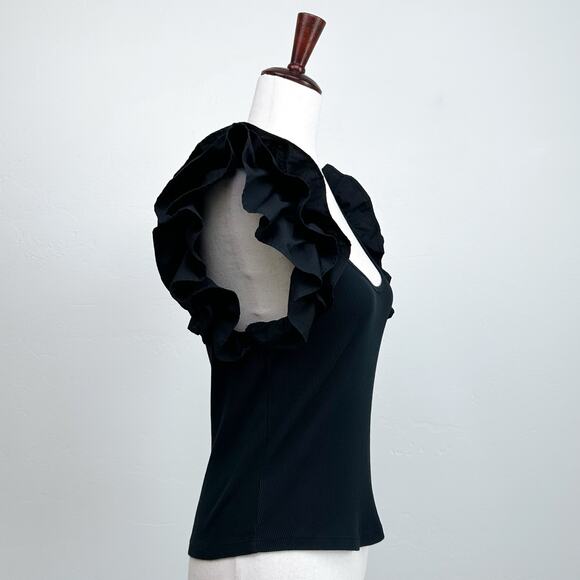 Ulla Johnson Black Ruffle Sleeve Blouse - Picture 5 of 10